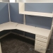 Trendway Blue & White 4 Pod Cubicle Systems Furniture